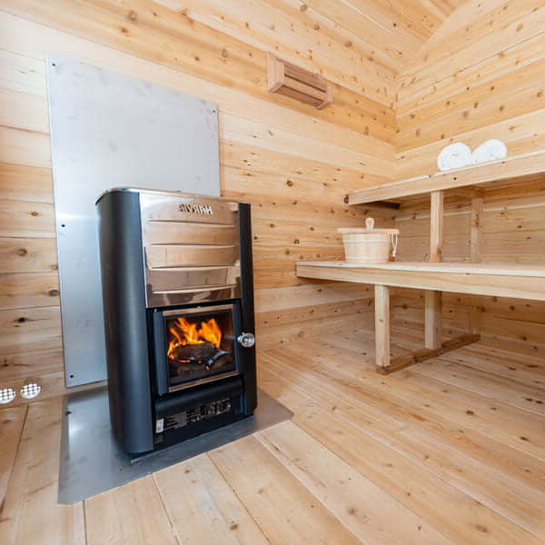 Dundalk Leisurecraft Canadian Timber 6 Person Georgian Outdoor Traditional Cabin Sauna | CTC88W