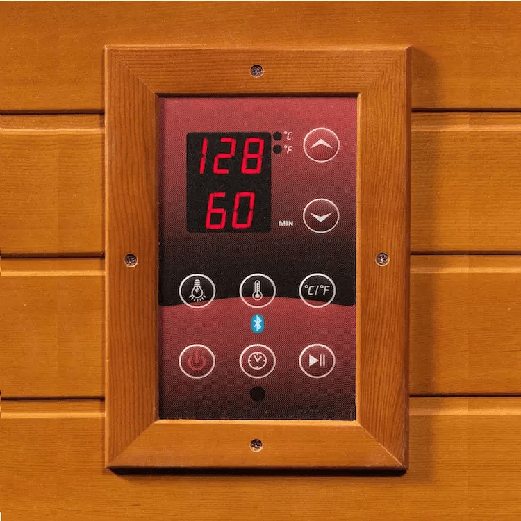Dynamic Heming 2-person Corner Low EMF FAR Indoor Infrared Sauna + Red Light Therapy | DYN-6225-02