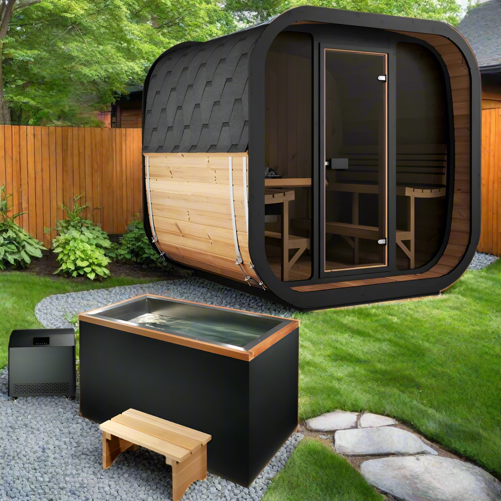 SaunaLife 6 Person 7.6' Long Outdoor Traditional Cube Sauna | Model CL7G