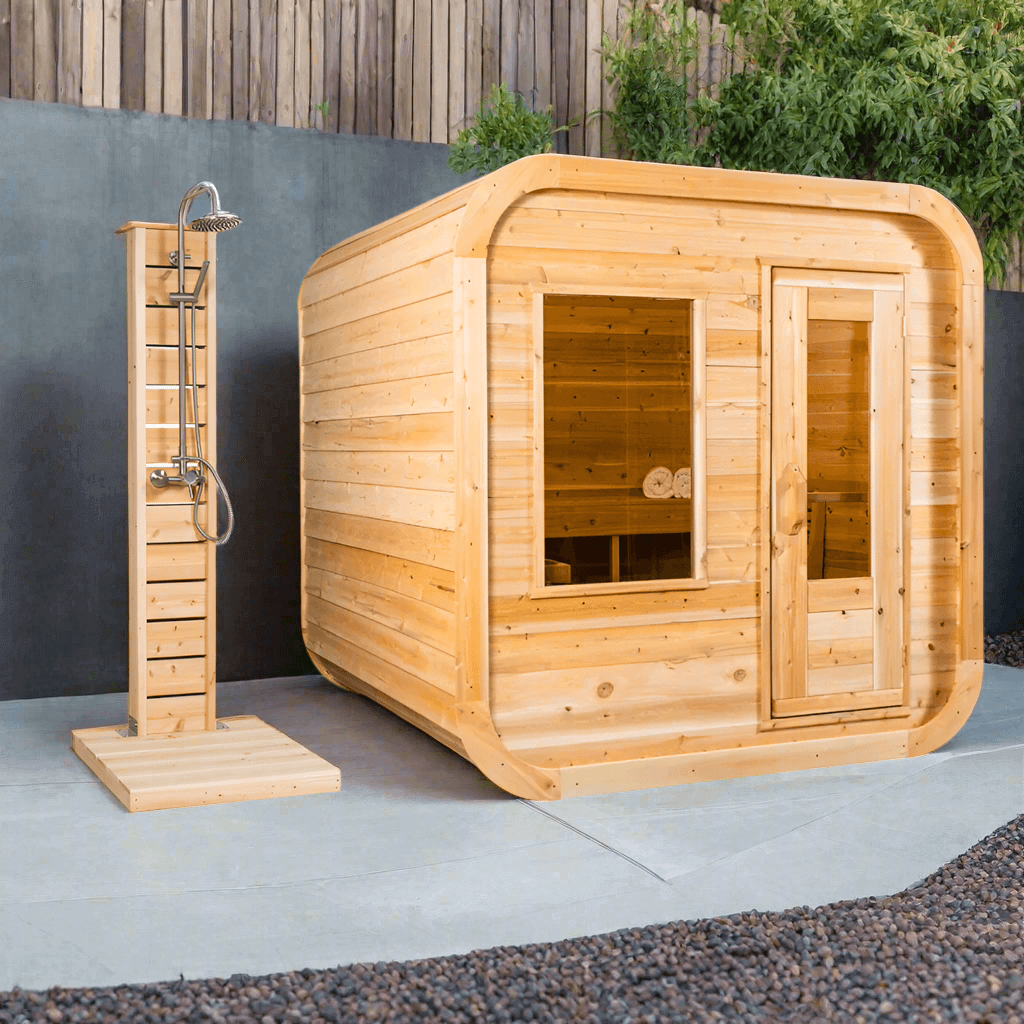 Dundalk Leisurecraft Canadian Timber 2-4 Person Luna Outdoor Traditional Cube Sauna | CTC22LU