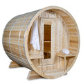 Dundalk Leisurecraft Canadian Timber 4 Person Serenity Outdoor Traditional Barrel Sauna | CTC2245W