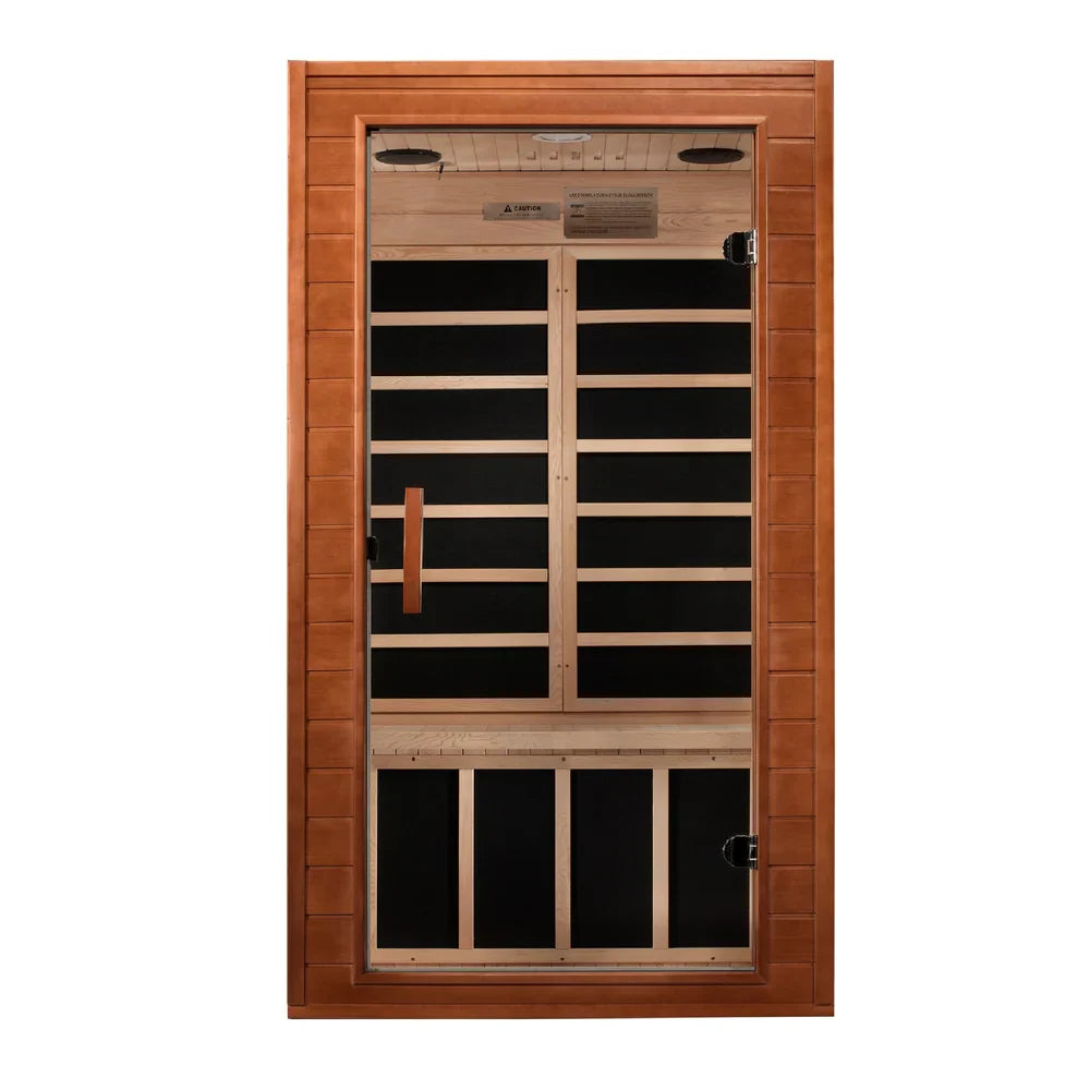 Dynamic Avila 1-2-person Low EMF FAR Indoor Infrared Sauna + Red Light Therapy | DYN-6103-01