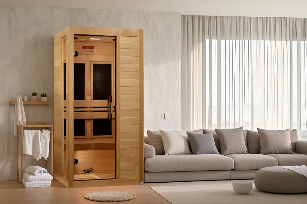 Dynamic Veneto Elite 1-2-person Ultra Low EMF FAR Indoor Infrared Sauna + Red Light Therapy | DYN-6115-05 Elite