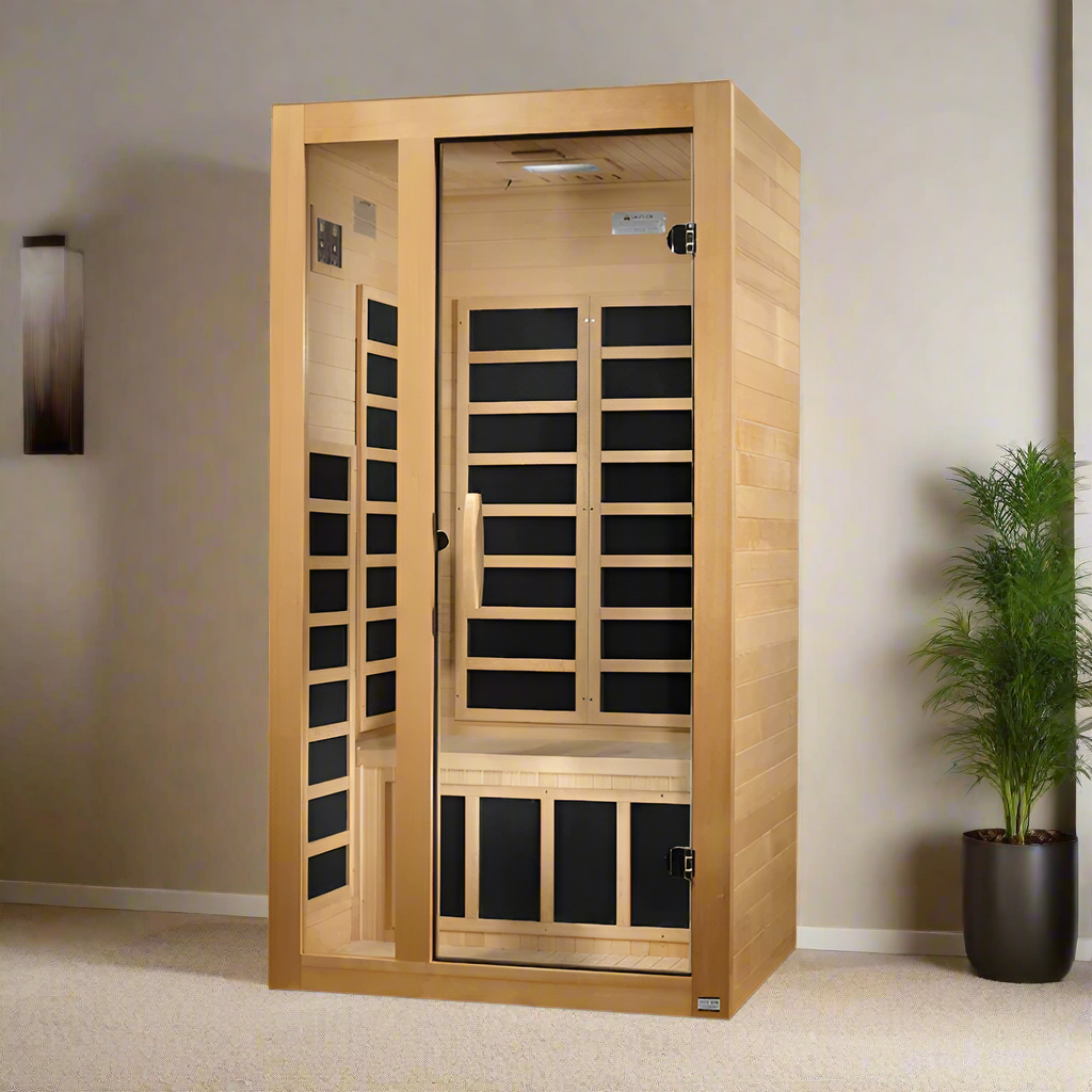 Dynamic Gracia 1-2-person Low EMF FAR Indoor Infrared Sauna + Red Light Therapy | DYN-6119-01