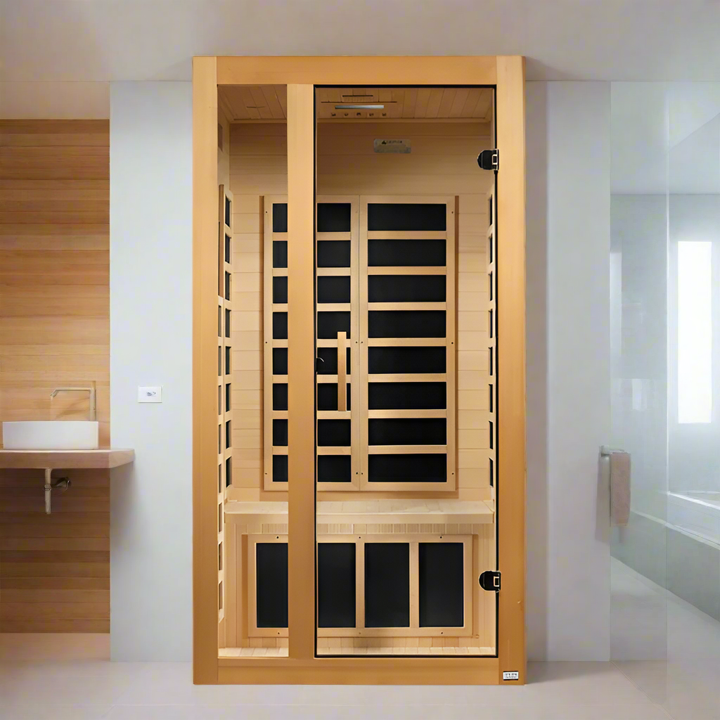 Dynamic Gracia 1-2-person Low EMF FAR Indoor Infrared Sauna + Red Light Therapy | DYN-6119-01