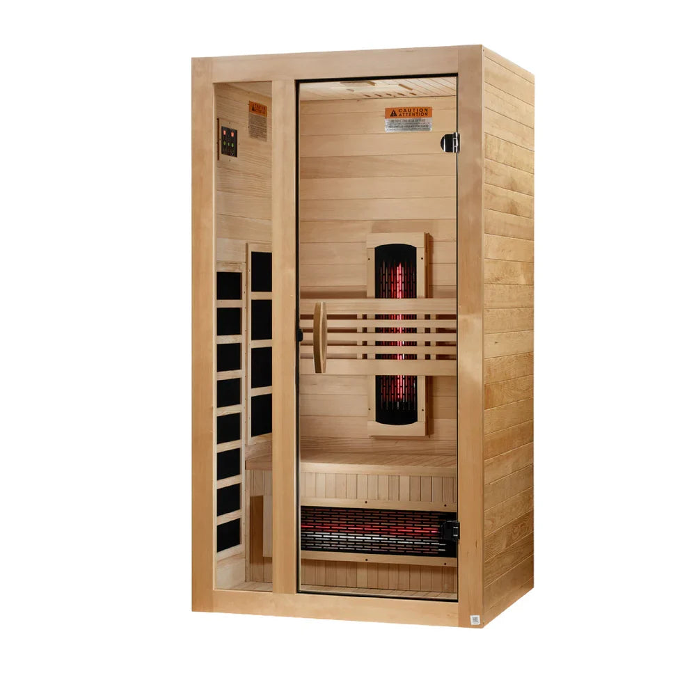 Dynamic Gracia 1-2-person Full Spectrum Near Zero EMF Indoor Infrared Sauna + Red Light Therapy | DYN-6119-03 FS