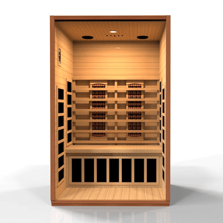 Dynamic Cordoba 2-Person Near Zero EMF Full Spectrum Indoor Infrared Sauna + Red Light Therapy | DYN-6203-02 FS