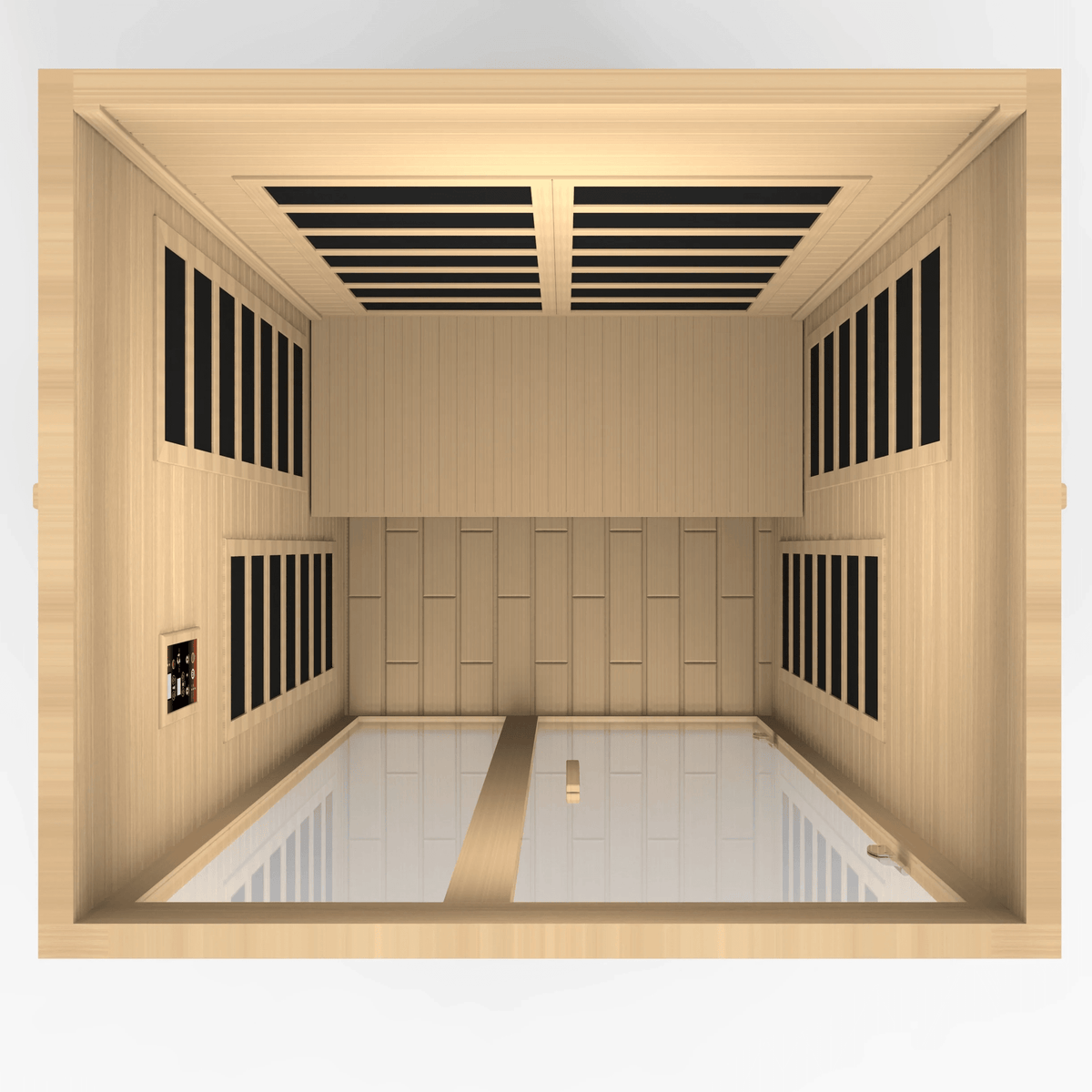 Dynamic Santiago 2-person Low EMF FAR Indoor Infrared Sauna + Red Light Therapy | DYN-6209-01