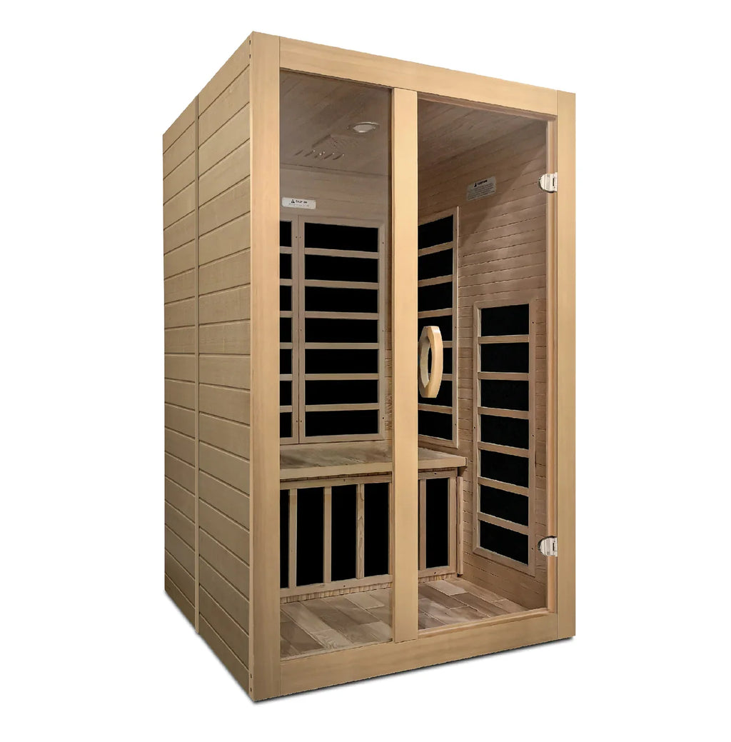 Dynamic Santiago 2-person Low EMF FAR Indoor Infrared Sauna + Red Light Therapy | DYN-6209-01