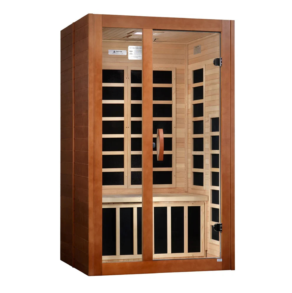 Dynamic Santiago Elite 2-person Ultra Low EMF FAR Indoor Infrared Sauna + Red Light Therapy | DYN-6209-02 Elite