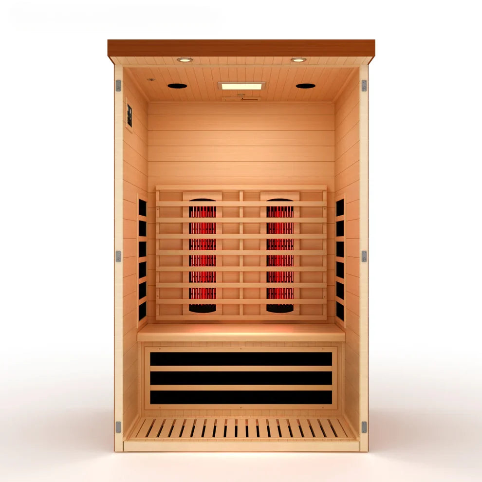 Dynamic Llumeneres 2-Person Near Zero EMF Full Spectrum Indoor Infrared Sauna + Red Light Therapy | DYN-6215-03 FS