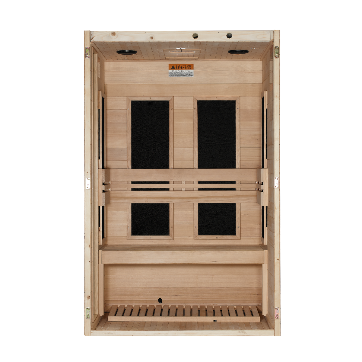 Dynamic Lucca 2-Person Low EMF FAR Indoor Infrared Sauna + Red Light Therapy | DYN-6215-05