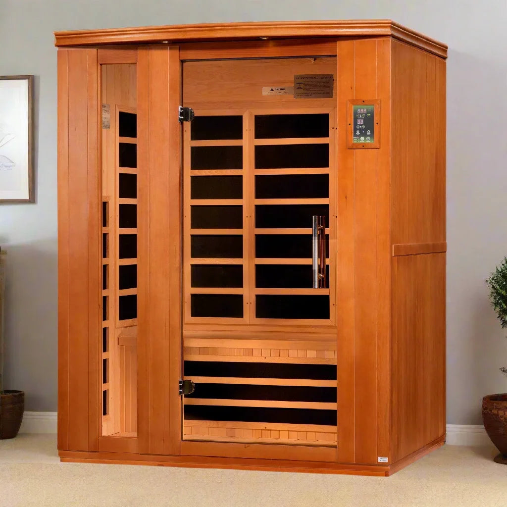 Dynamic Lugano 3-person Ultra Low EMF FAR Indoor Infrared Sauna + Red Light Therapy | DYN-6336-02 Elite
