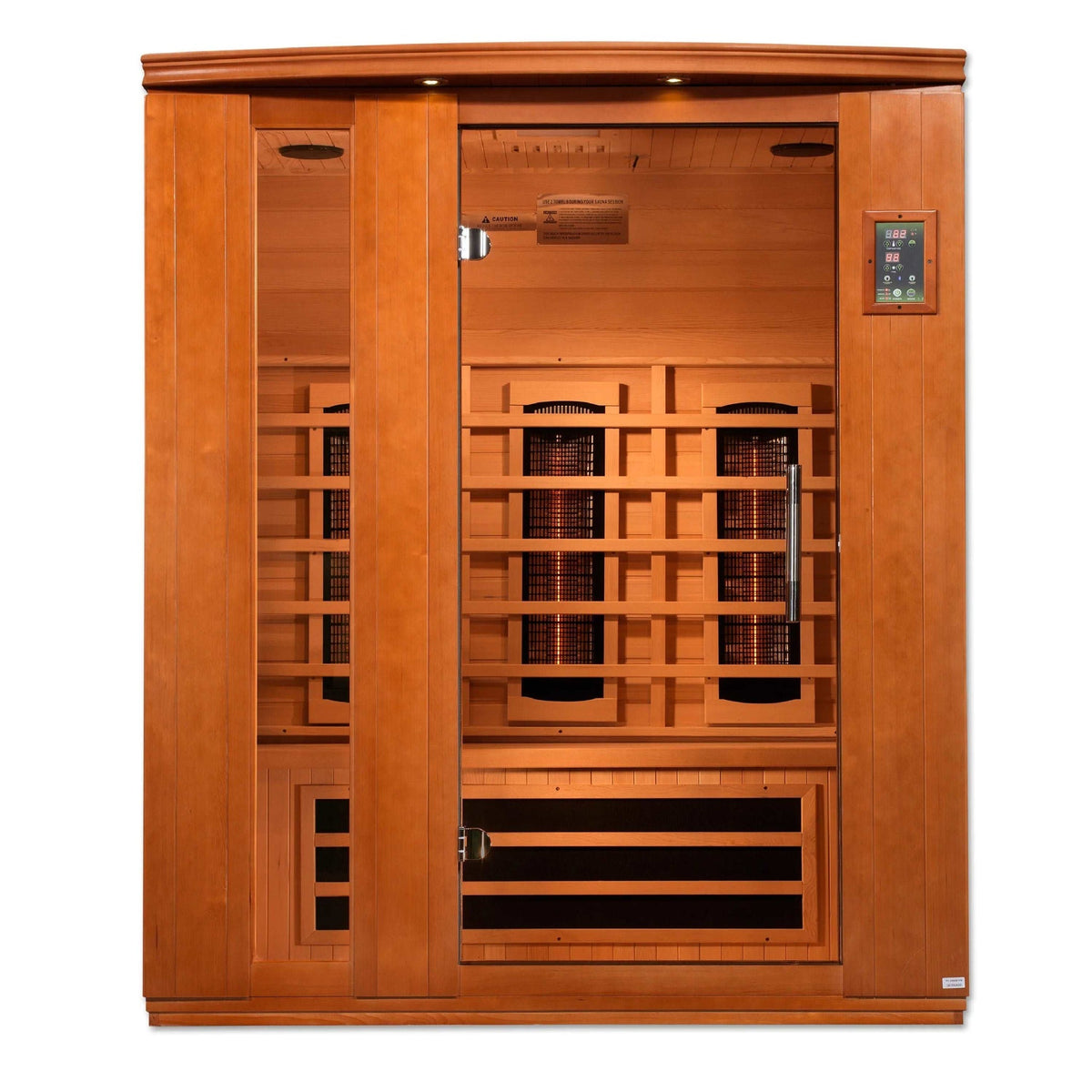 Dynamic Lugano 3-Person Near Zero EMF Full Spectrum Indoor Infrared Sauna + Red Light Therapy | DYN-6336-03 FS