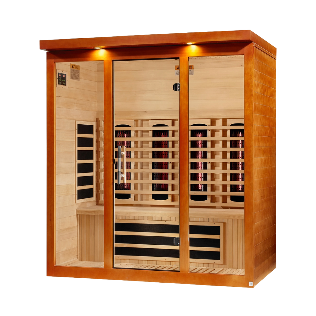 Dynamic Vila Grande 4-Person Near Zero EMF Full Spectrum Indoor Infrared Sauna + Red Light Therapy | DYN-6415-03 FS