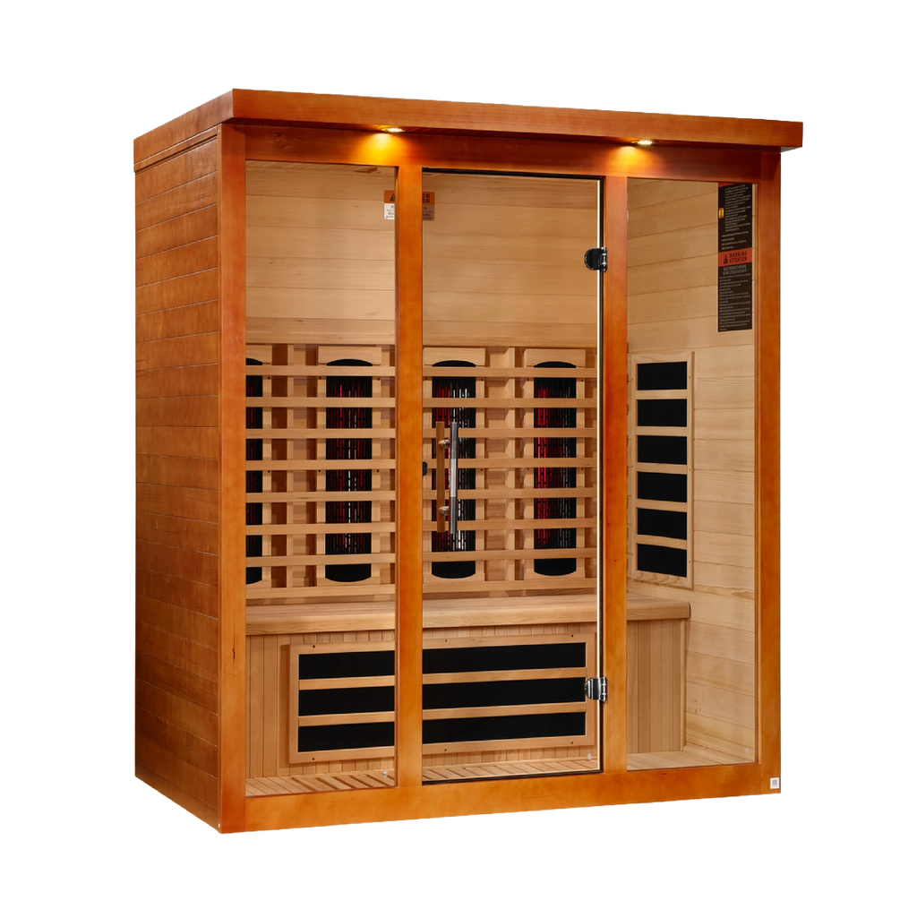 Dynamic Vila Grande 4-Person Near Zero EMF Full Spectrum Indoor Infrared Sauna + Red Light Therapy | DYN-6415-03 FS