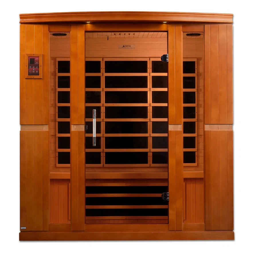 Dynamic Bergamo 4-person Low EMF FAR Indoor Infrared Sauna + Red Light Therapy | DYN-6440-01