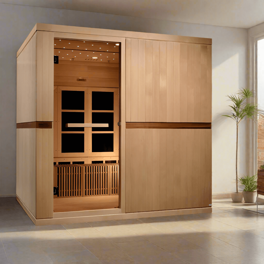 Golden Designs Catalonia 8-person Full Spectrum Near Zero EMF Infrared Sauna | GDI-6880-02