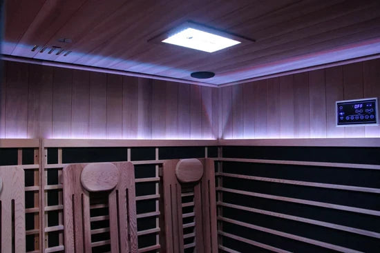 Sun Home Eclipse™ 4-Person Full Spectrum Indoor Infrared Sauna + Red Light Therapy