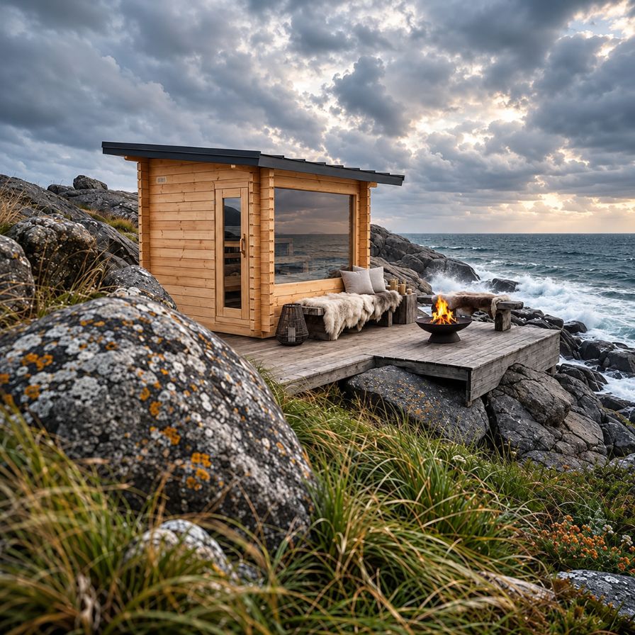 Dundalk Leisurecraft Canadian Timber 4-6 Person Avalon Outdoor Traditional Sauna With 3-Tier Benches | 610000