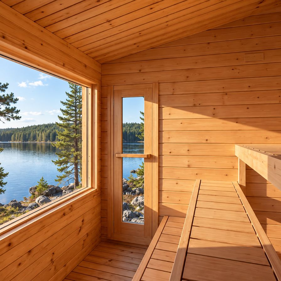 Dundalk Leisurecraft Canadian Timber 4-6 Person Avalon Outdoor Traditional Sauna With 3-Tier Benches | 610000