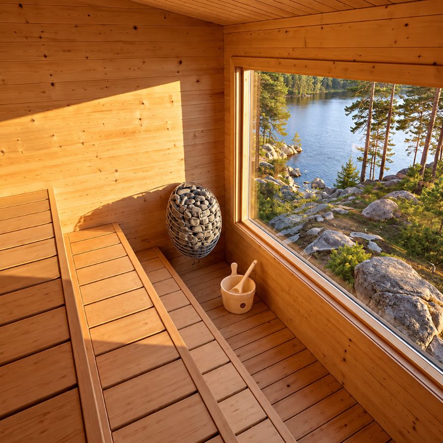 Dundalk Leisurecraft Canadian Timber 4-6 Person Avalon Outdoor Traditional Sauna With 3-Tier Benches | 610000
