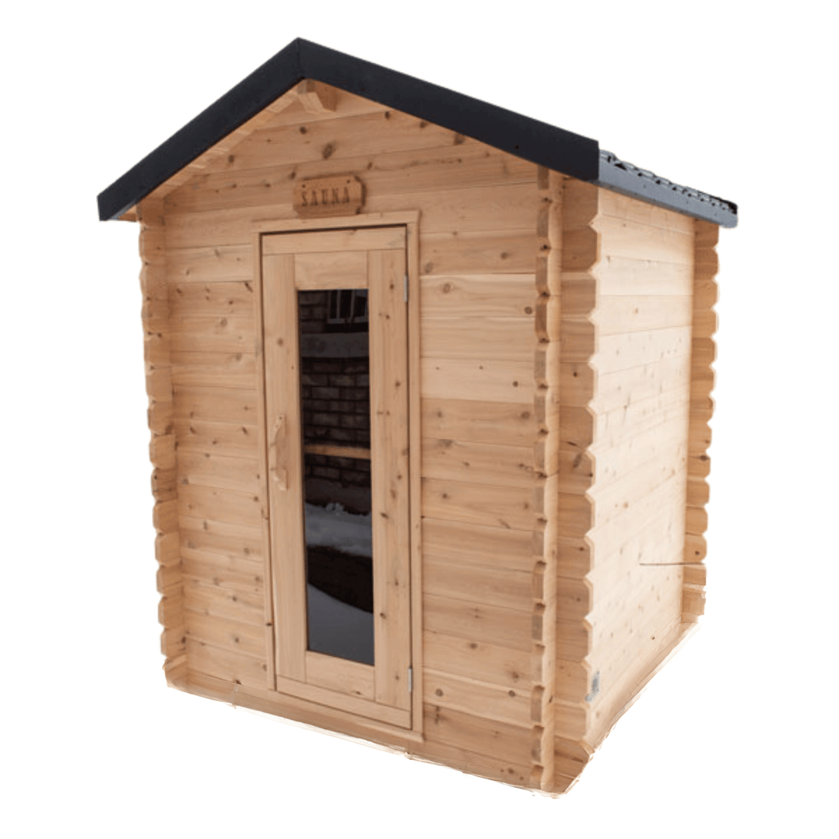 Dundalk Leisurecraft Canadian Timber 2-3 Person Granby Outdoor Traditional Cabin Sauna | CTC66W