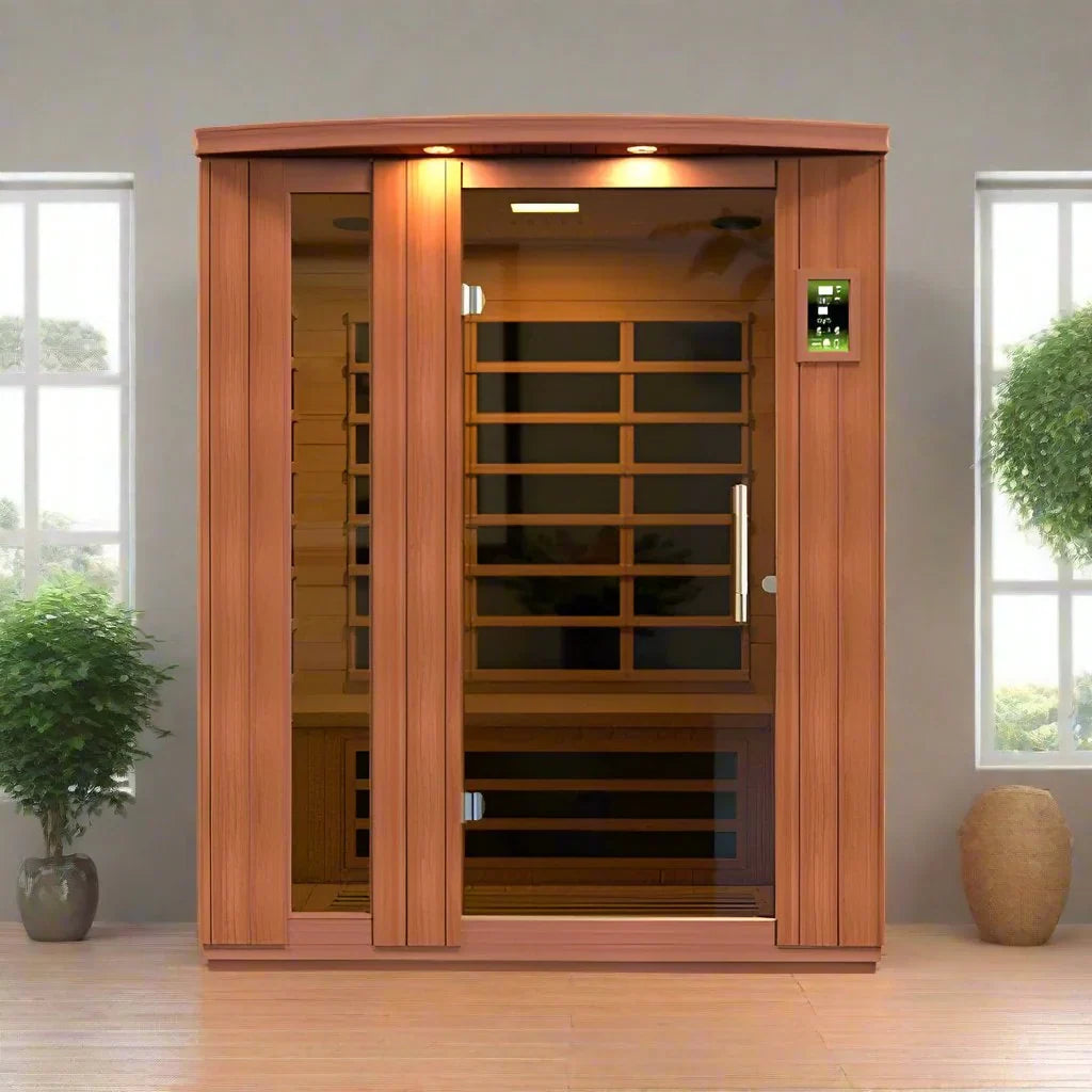 Dynamic Lugano 3-person Low EMF FAR Indoor Infrared Sauna + Red Light Therapy | DYN-6336-02