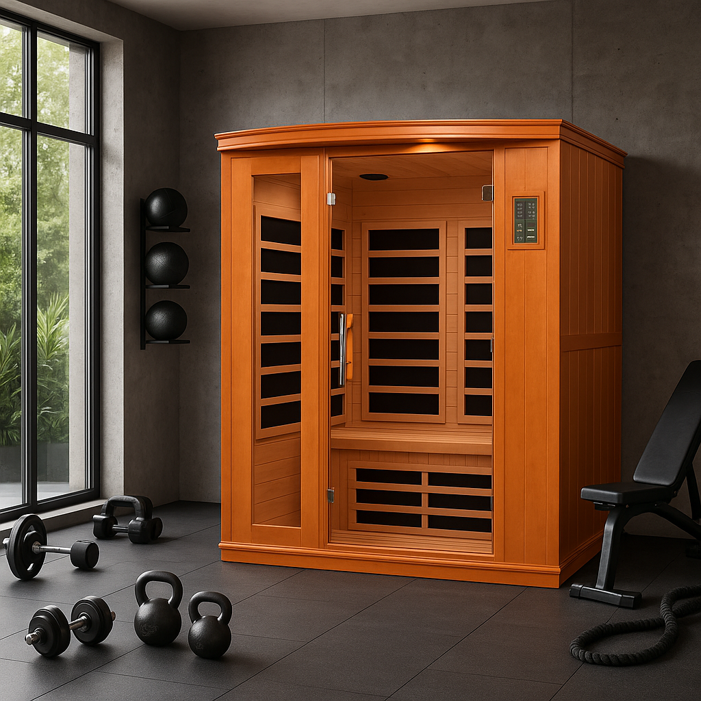 Dynamic Lugano 3-person Ultra Low EMF FAR Indoor Infrared Sauna + Red Light Therapy | DYN-6336-02 Elite