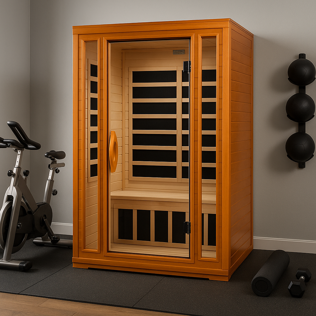 Dynamic San Marino 2-Person Low EMF FAR Indoor Infrared Sauna + Red Light Therapy | DYN-6206-01