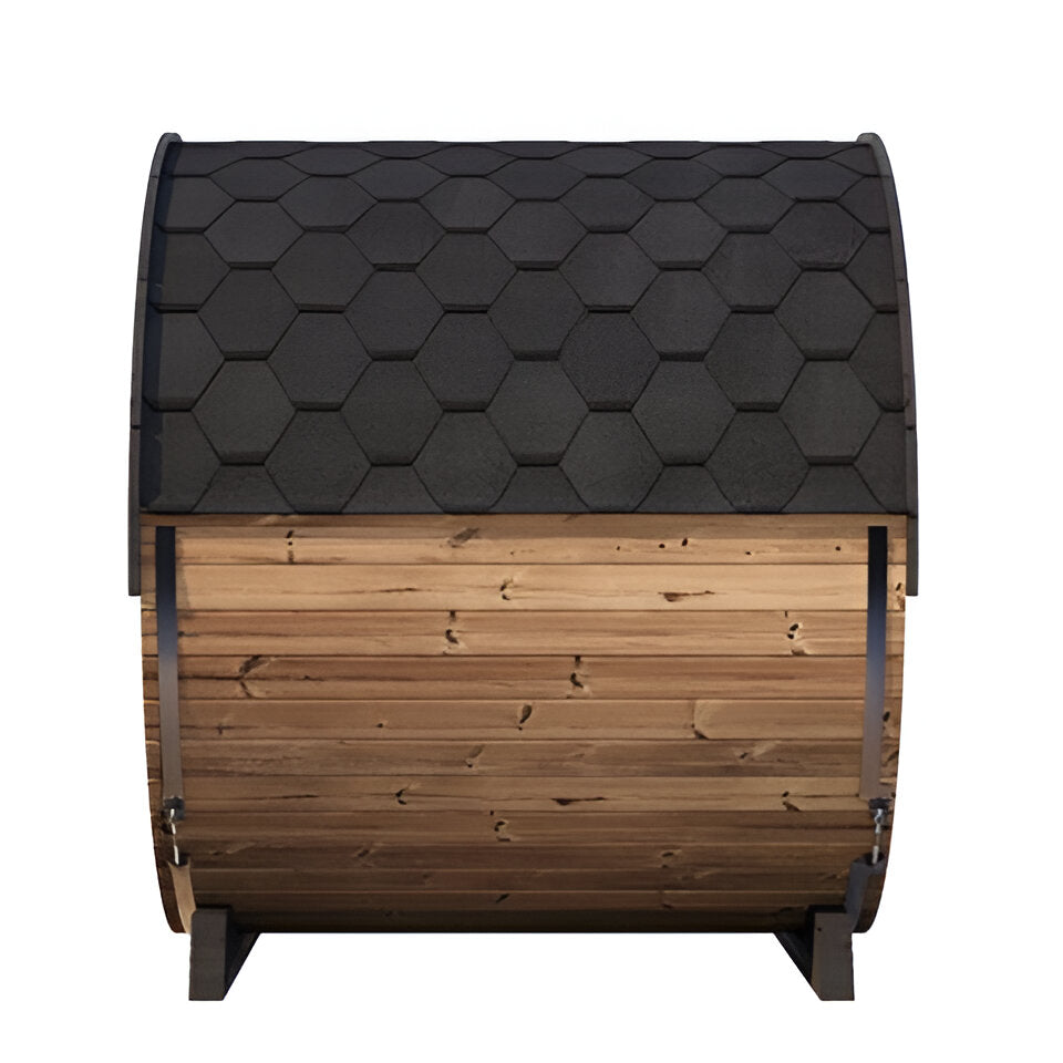 SaunaLife 6 Person 6.6' Long Outdoor Traditional Barrel Sauna | Ergo Model EE8G