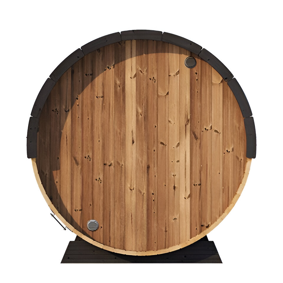 SaunaLife 6 Person 6.6' Long Outdoor Traditional Barrel Sauna | Ergo Model EE8G