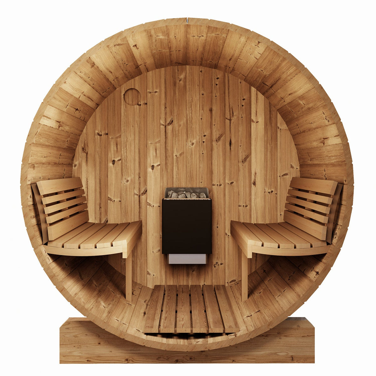 SaunaLife 2-3 Person 5' Long Outdoor Traditional Barrel Sauna  | Ergo Model E6