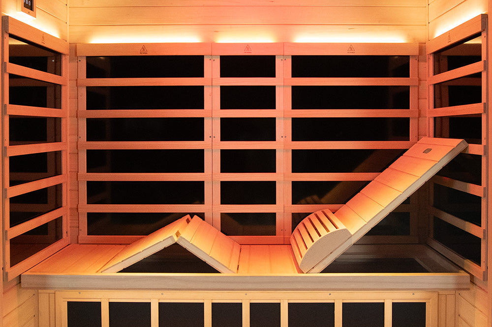 Wizzisaunas S03 3-Person Full Spectrum Near Zero EMF Indoor Infrared Sauna + Medical-Grade Red Light Therapy