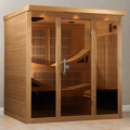 Golden Designs Monaco 6-person Near Full Spectrum Indoor Infrared Sauna + Red Light Therapy | GDI-6996-01