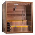 Golden Designs Kuusamo 6-Person Indoor Traditional Sauna Kit + Red Light Therapy | GDI-7206-01