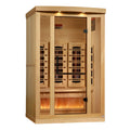 Golden Designs 2-Person Full Spectrum Near Zero EMF Indoor Infrared Sauna + Red Light Therapy & Himalayan Salt Bar | GDI-8020-03