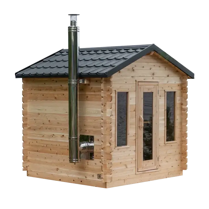 Dundalk Leisurecraft Canadian Timber 6 Person Georgian Outdoor Traditional Cabin Sauna | CTC88W