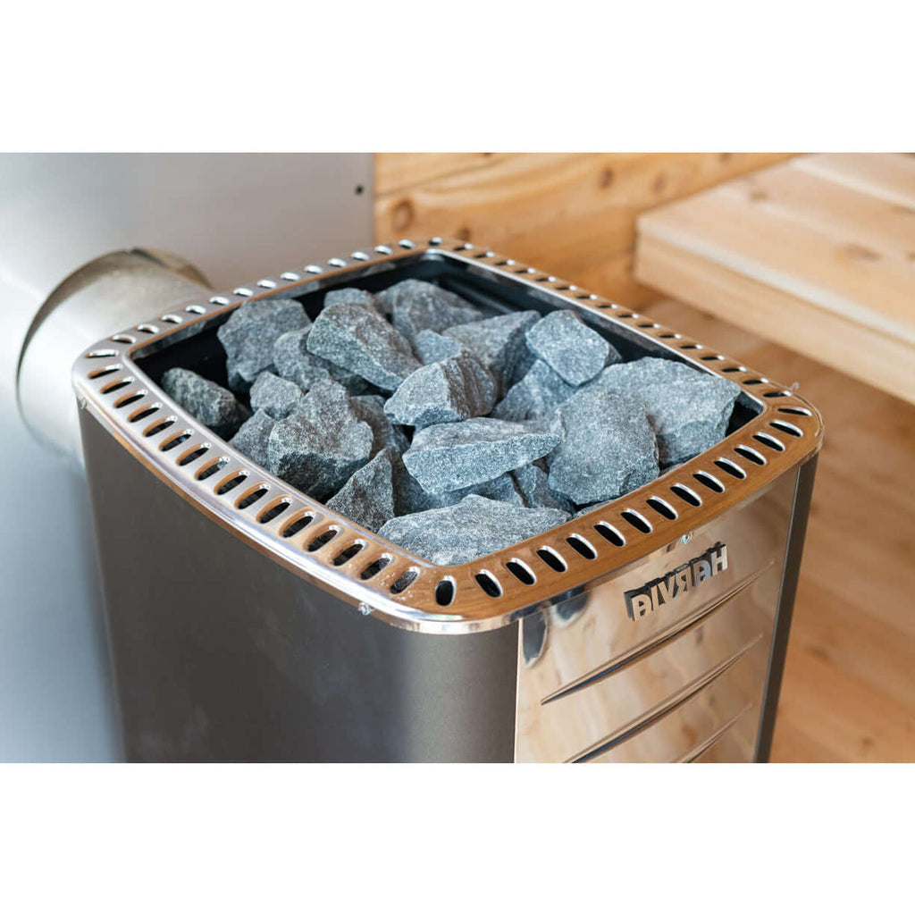 Dundalk Leisurecraft Canadian Timber 6 Person Georgian Outdoor Traditional Cabin Sauna With Porch  | CTC88PW