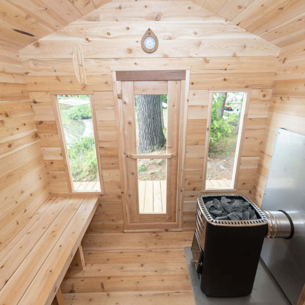 Dundalk Leisurecraft Canadian Timber 6 Person Georgian Outdoor Traditional Cabin Sauna | CTC88W