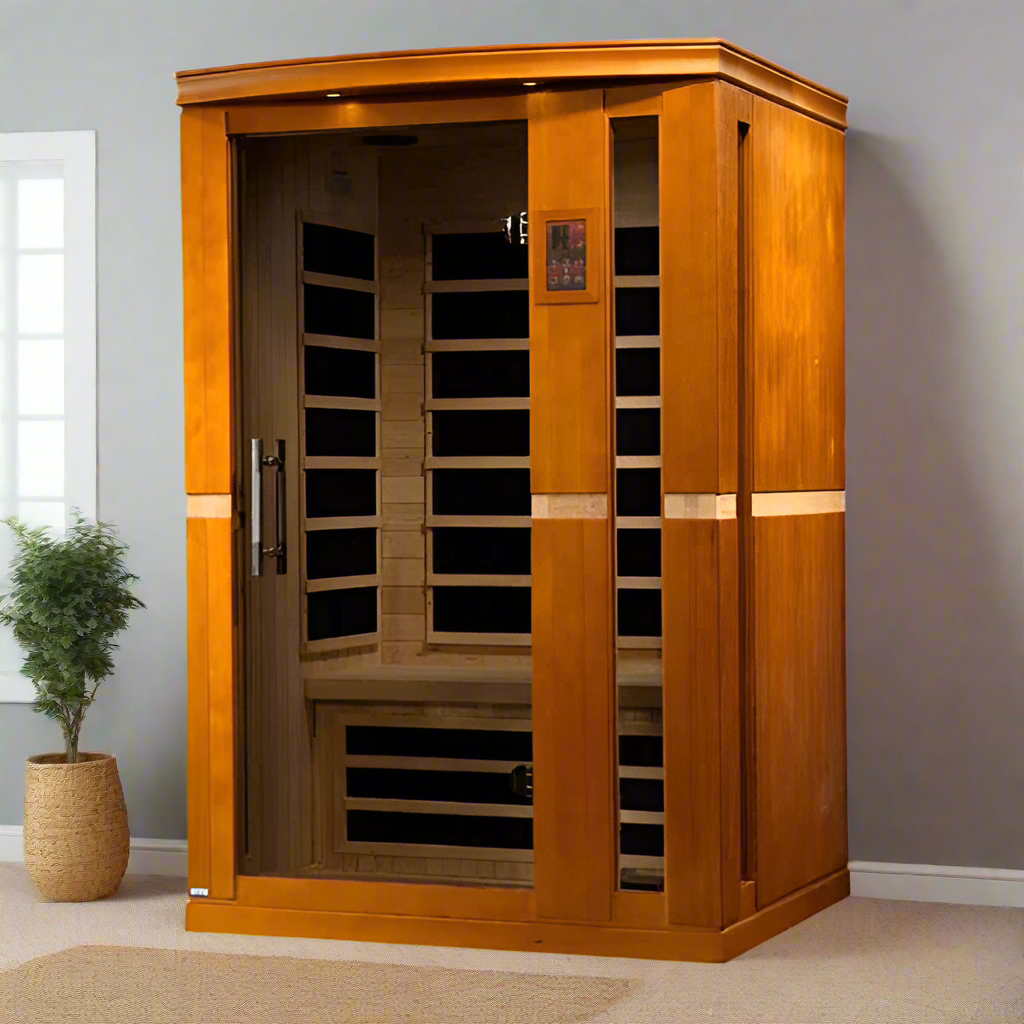 Dynamic Vittoria 2-person Low EMF FAR Indoor Infrared Sauna + Red Light Therapy | DYN-6220-01