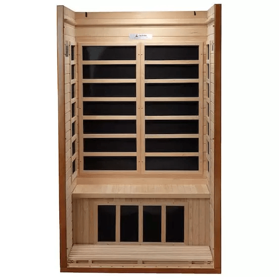 Dynamic Barcelona 1-2-person Low EMF FAR Indoor Infrared Sauna + Red Light Therapy | DYN-6106-01