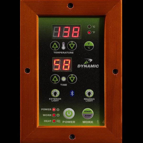 Dynamic Barcelona 1-2-person Low EMF FAR Indoor Infrared Sauna + Red Light Therapy | DYN-6106-01