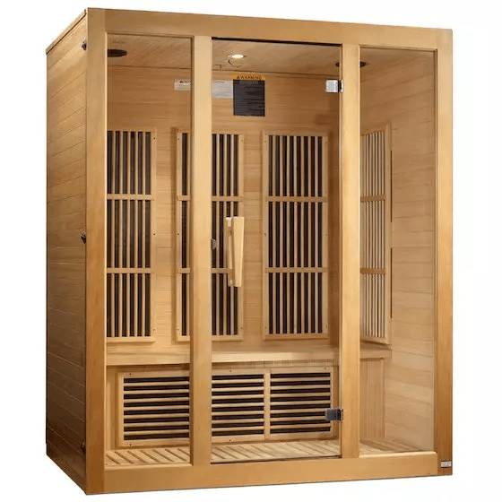 Maxxus Bellevue 3-Person Low EMF FAR Indoor Infrared Sauna + Red Light Therapy | MX-J306-01