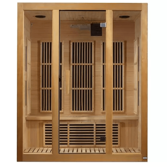 Maxxus Bellevue 3-Person Low EMF FAR Indoor Infrared Sauna + Red Light Therapy | MX-J306-01