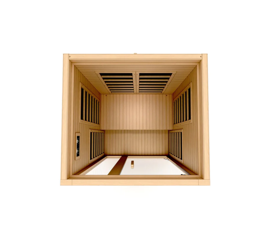 Dynamic Gracia 1-2-person Low EMF FAR Indoor Infrared Sauna + Red Light Therapy | DYN-6119-01