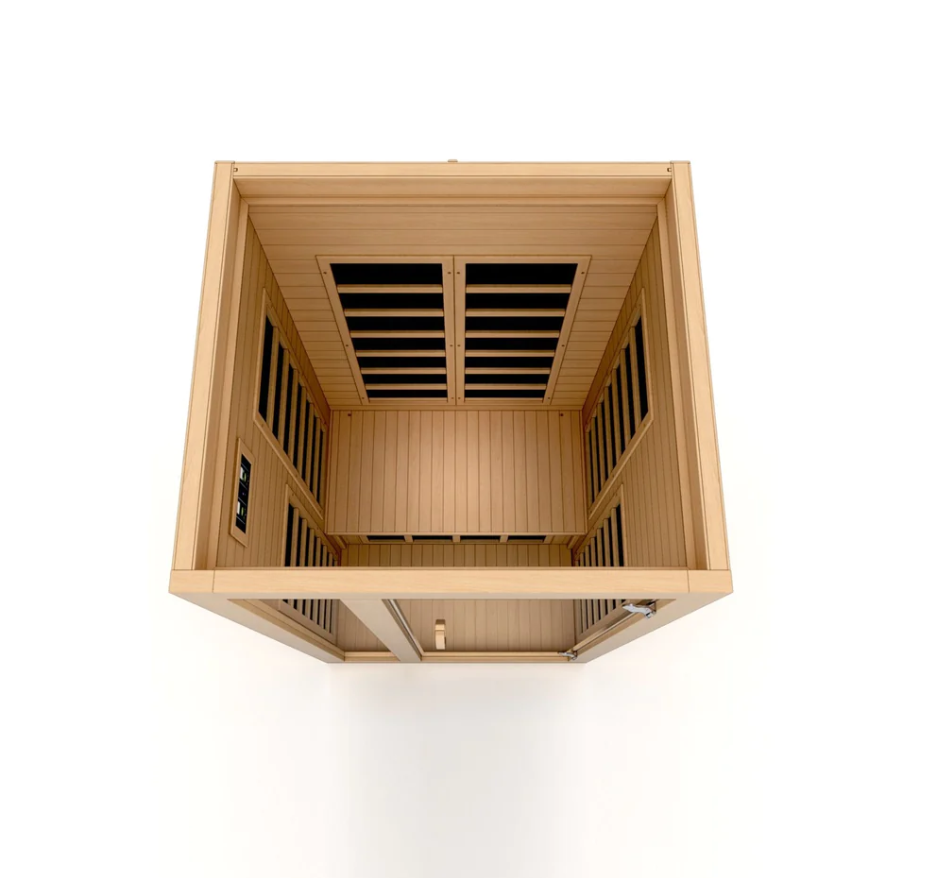 Dynamic Gracia 1-2-person Ultra Low EMF FAR Indoor Infrared Sauna + Red Light Therapy | DYN-6119-01 Elite