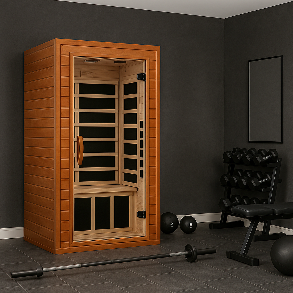 Dynamic Avila 1-2-person Low EMF FAR Indoor Infrared Sauna + Red Light Therapy | DYN-6103-01