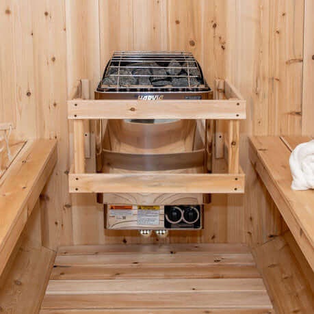 Dundalk Leisurecraft Canadian Timber 2-4 Person Outdoor Traditional MiniPOD Sauna | CTC77MW
