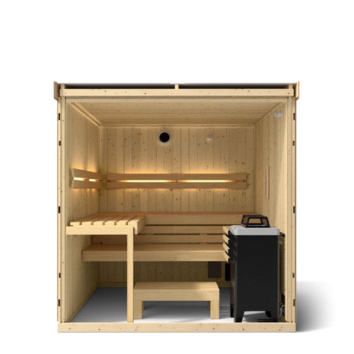 Kohler C1 2–5 Person Indoor Traditional Sauna – Scandinavian Spruce